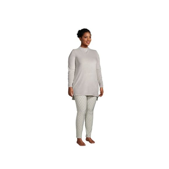 LANDS' END PAJAMA SET NWT FOG GRAY 2X - Picture 1 of 12